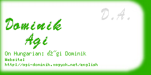 dominik agi business card